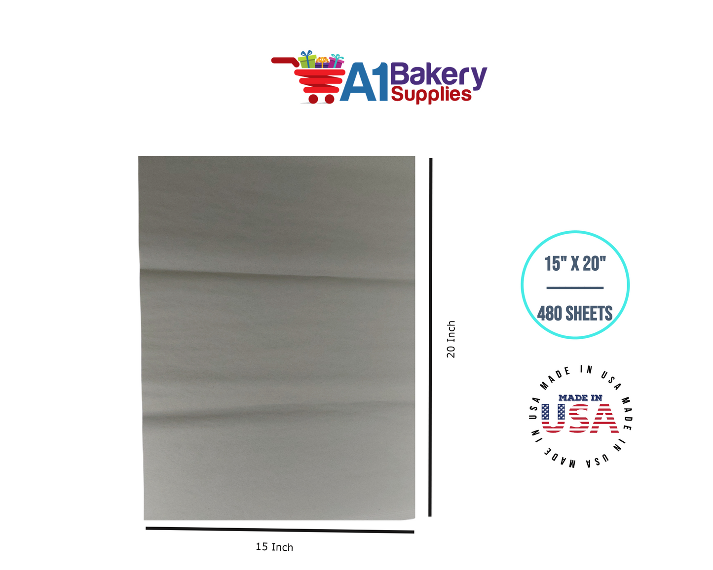 Tapestry Green Tissue Paper Squares, Bulk 480 Sheets, Premium Gift Wrap and Art Supplies for Birthdays, Holidays, or Presents by A1BakerySupplies, Large 15 Inch x 20 Inch