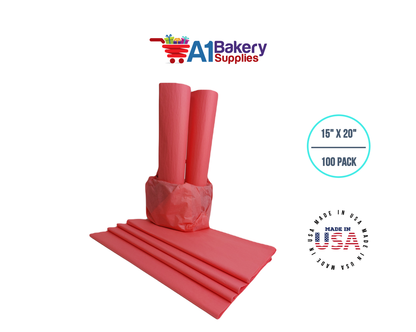 Coral Pink Color Gift Wrap Tissue Paper