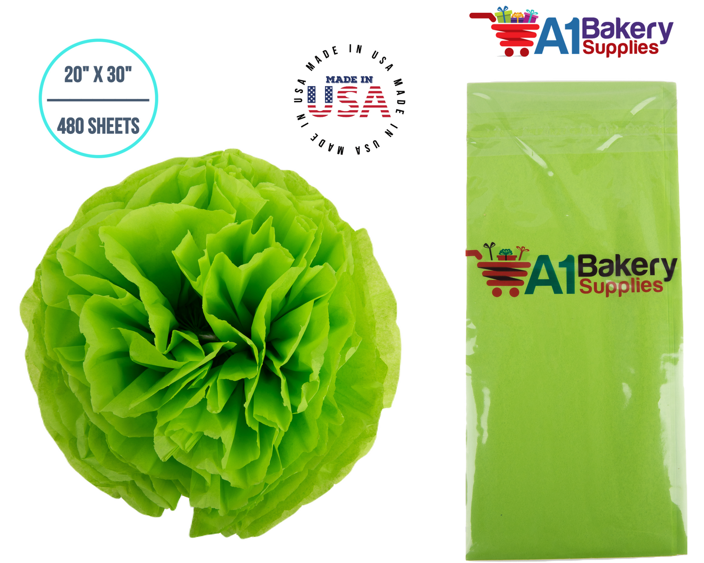 Bright Lime Tissue Paper