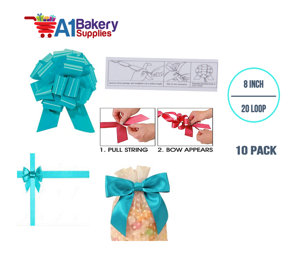 A1BakerySupplies 10 Pieces Pull Bow for Gift Wrapping Gift Bows