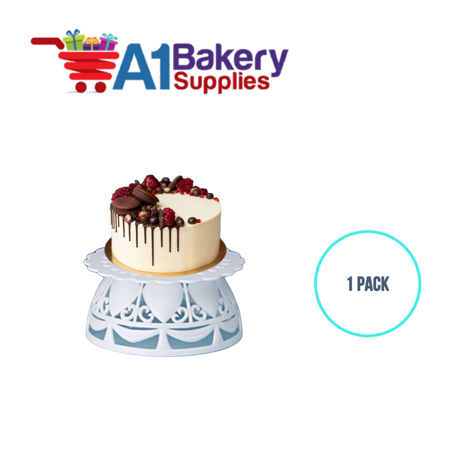 A1BakerySupplies Heart Pedestal Base 1 pack Wedding Accessories for Birthday Cake Decorations and Marriages