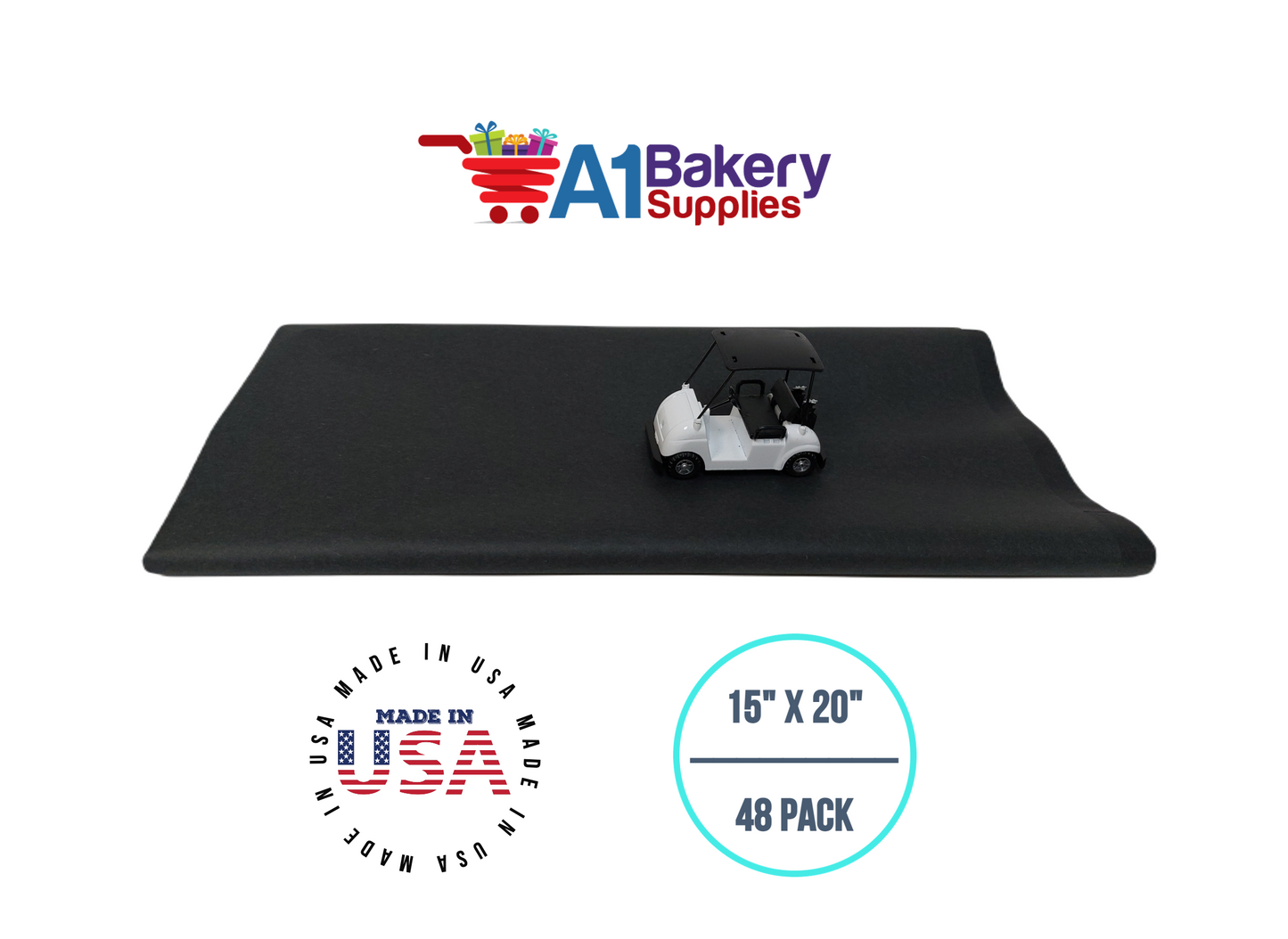 Black Bulk Tissue Paper 15 Inch x 20 Inch - 48 Sheets premium Tissue Paper