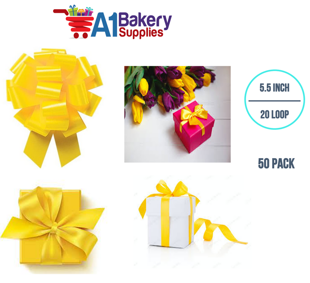 A1BakerySupplies 50 Pieces Pull Bow for Gift Wrapping Gift Bows Pull B