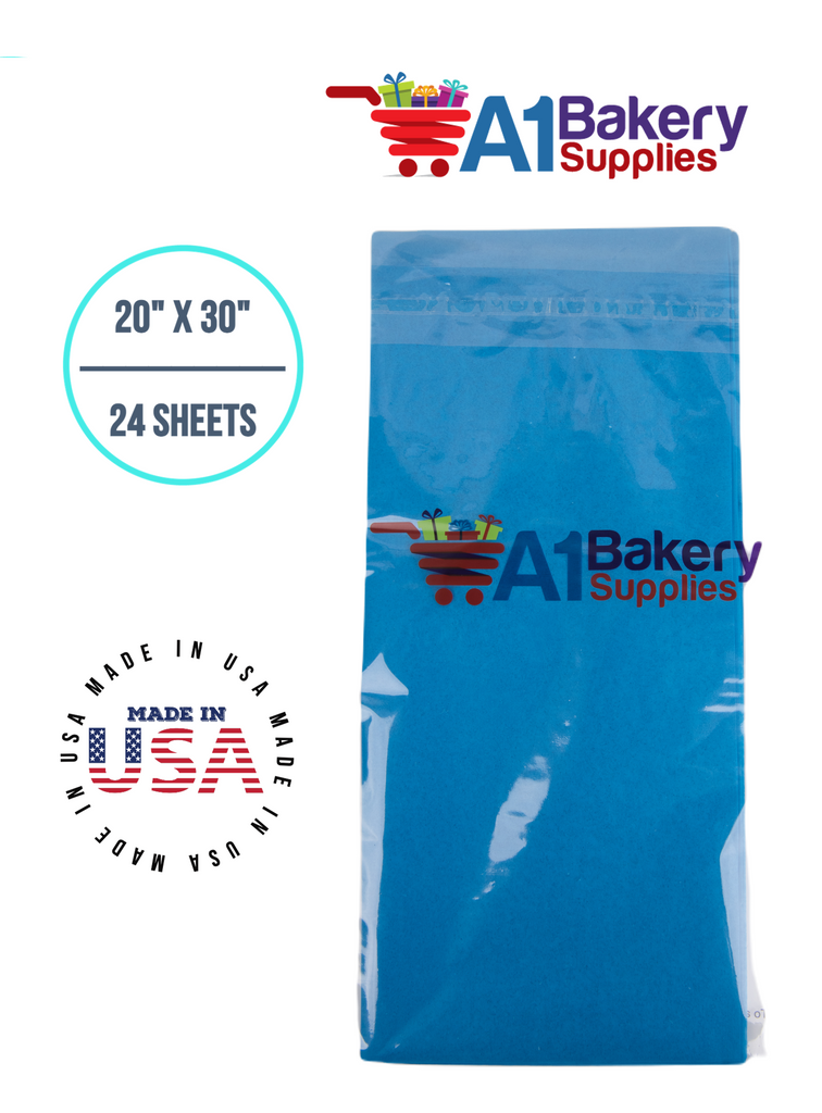 Brilliant Blue Tissue Paper 15 Inch X 20 Inch - 100 Sheet Pack Premium  Tissue Paper By A1 bakery supplies