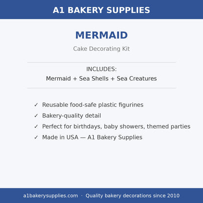 Mermaid cake decorating kit