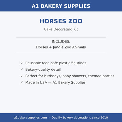 Horses Zoo cake decorating kit