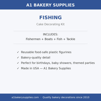 Fishing cake decorating kit