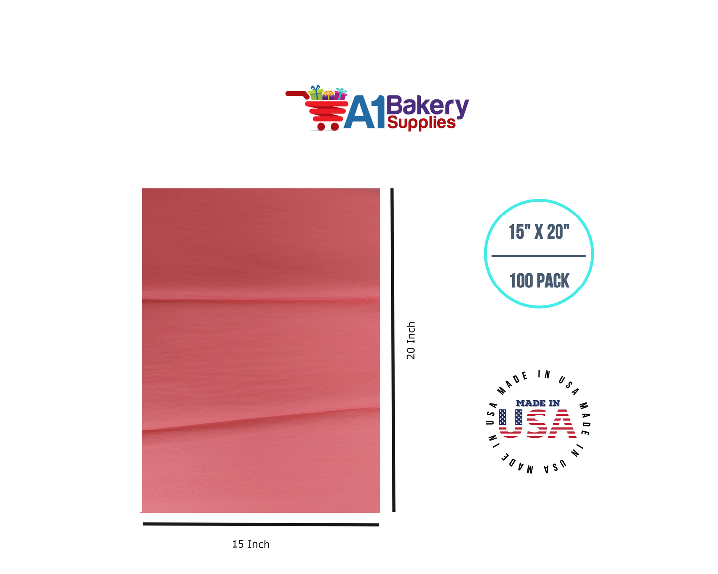Coral Pink Color Gift Wrap Tissue Paper