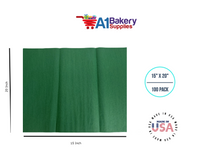 Holiday Green Tissue Paper Squares, Bulk 100 Sheets, Premium Gift Wrap and Art Supplies for Birthdays, Holidays, or Presents by A1BakerySupplies, Large 15 Inch x 20 Inch