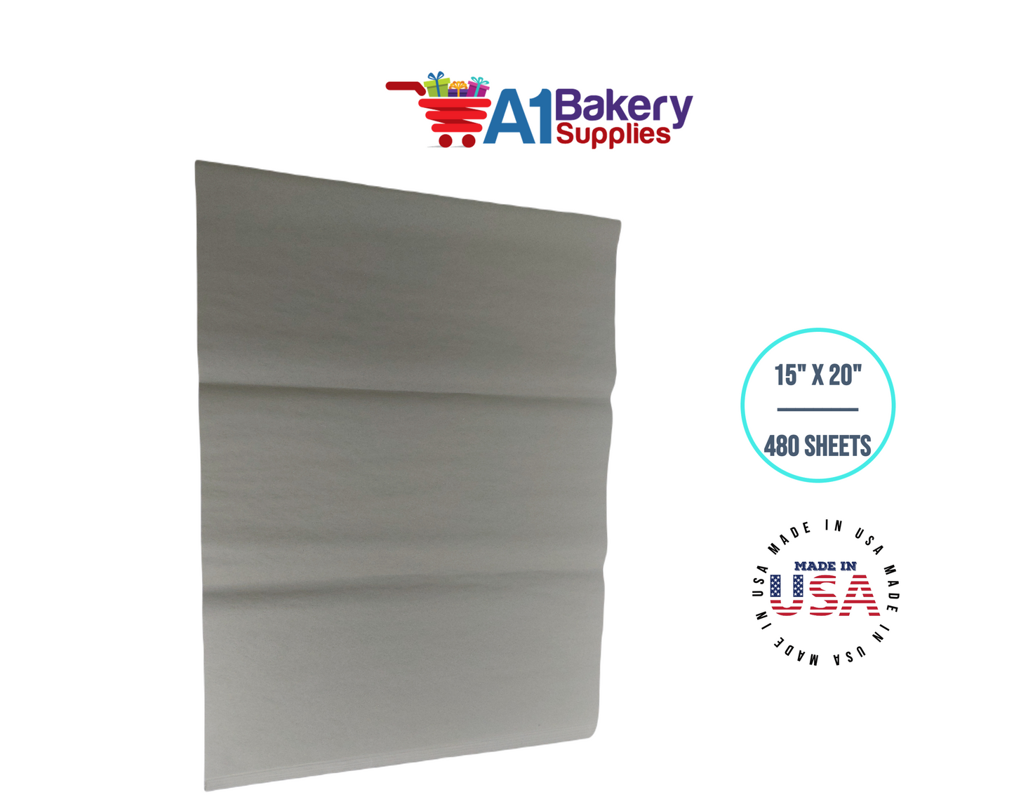 Tapestry Green Tissue Paper Squares, Bulk 480 Sheets, Premium Gift Wrap and Art Supplies for Birthdays, Holidays, or Presents by A1BakerySupplies, Large 15 Inch x 20 Inch