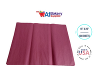Burgundy Tissue Paper Squares, Bulk 480 Sheets, Premium Gift Wrap and Art Supplies for Birthdays, Holidays, or Presents by A1BakerySupplies, Large 15 Inch x 20 Inch