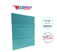 AQUA BLUE Color Tissue Paper 15 Inch x 20 Inch - 480 Sheets