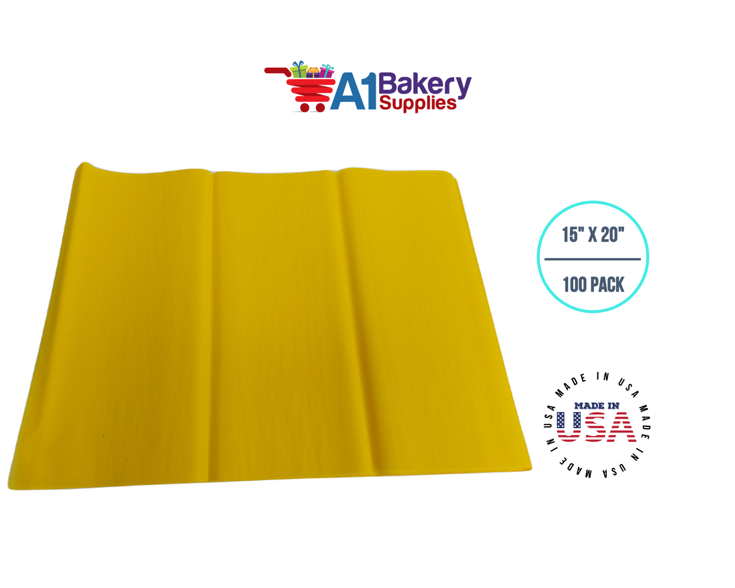 Dandelion Tissue Paper Squares, Bulk 100 Sheets, Premium Gift Wrap and Art Supplies for Birthdays, Holidays, or Presents by A1BakerySupplies, Medium 15 Inch x 20 Inch