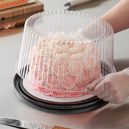 Cake domes Cake Box 10 to 11 Inch Double Layer Clear Cake Container Dome and Base Carry & Display Storage Box