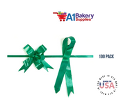 Emerald Green 4" Butterfly pull bows of 100 Pack by A1 Bakery supplies