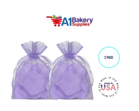 Lavender Organza Fabric Gift Bags – Pack of 2 with Size 22.5 x 25 inch by A1 Bakery Supplies