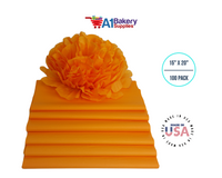 Tangerine Light Orange Bulk Tissue Paper 15 Inch x 20 Inch - 100 Sheets