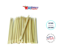 Natural bamboo wood chopsticks 50 pairs/100 count in 9 Inch by A1 Bakery Supplies