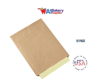 Kraft Brown Flat Paper Merchandise Bags 10 pack by A1 Bakery supplies (7x10)