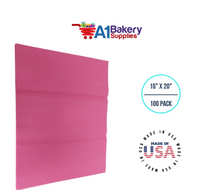 HotPink Tissue Paper Squares, Bulk 100 Sheets, Premium Gift Wrap and Art Supplies for Birthdays, Holidays, or Presents by A1BakerySupplies, Medium 15 Inch x 20 Inch