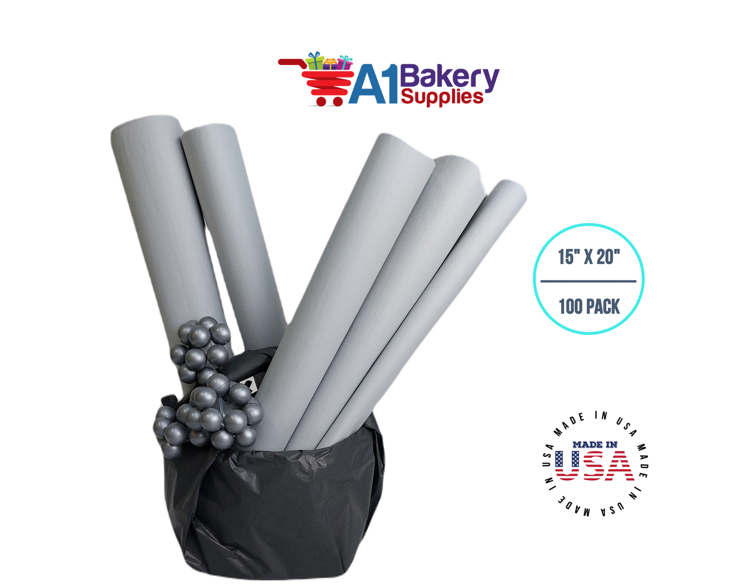 Morning Mist Color Tissue Paper 15 Inch x 20 Inch - 100 Sheets