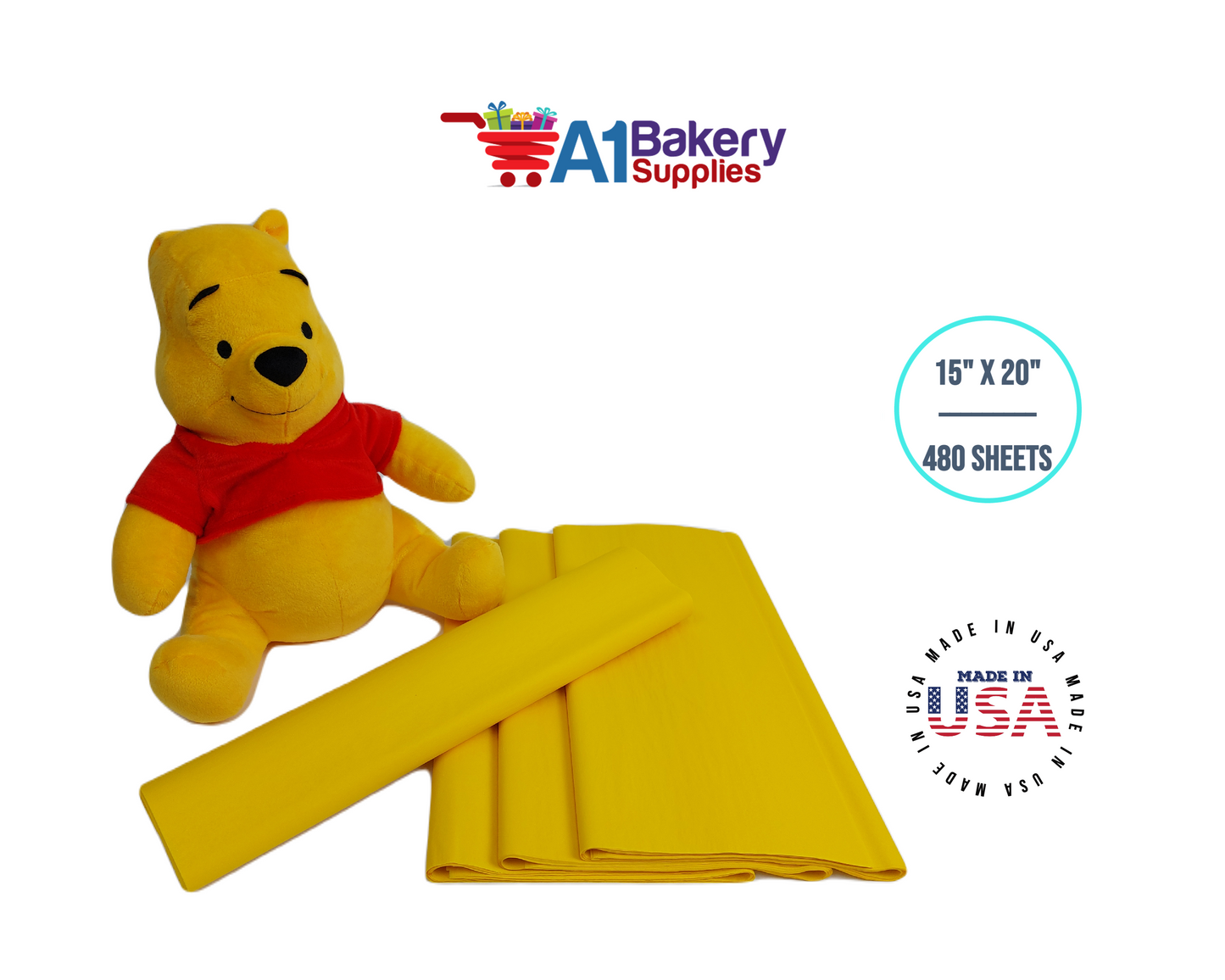 Dandelion Tissue Paper Squares, Bulk 480 Sheets, Premium Gift Wrap and Art Supplies for Birthdays, Holidays, or Presents by A1BakerySupplies, Large 15 Inch x 20 Inch