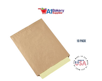 Kraft Brown Flat Paper Merchandise Bags 10 pack by A1 Bakery supplies (5x7.5)