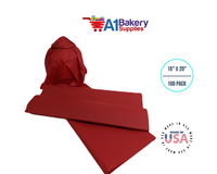 Scarlet Red Tissue Paper Squares, Bulk 100 Sheets, Premium Gift Wrap and Art Supplies for Birthdays, Holidays, or Presents by A1BakerySupplies, Medium 15 Inch x 20 Inch