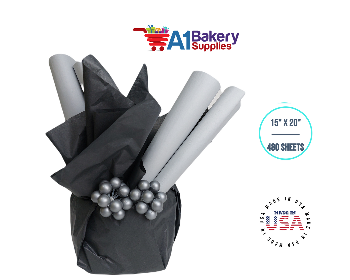 Morning Mist Color Tissue Paper 15 Inch x 20 Inch - 480 Sheets