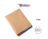 Kraft Brown Flat Paper Merchandise Bags 10 pack by A1 bakery supplies (17x21)