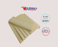 French Vanilla  Tissue Paper Squares, Bulk 480 Sheets, Premium Gift Wrap and Art Supplies for Birthdays, Holidays, or Presents by A1BakerySupplies, Large 15 Inch x 20 Inch