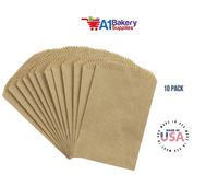 Kraft Brown Flat Paper Merchandise Bags 10 pack by A1 Bakery supplies (14.75x18)