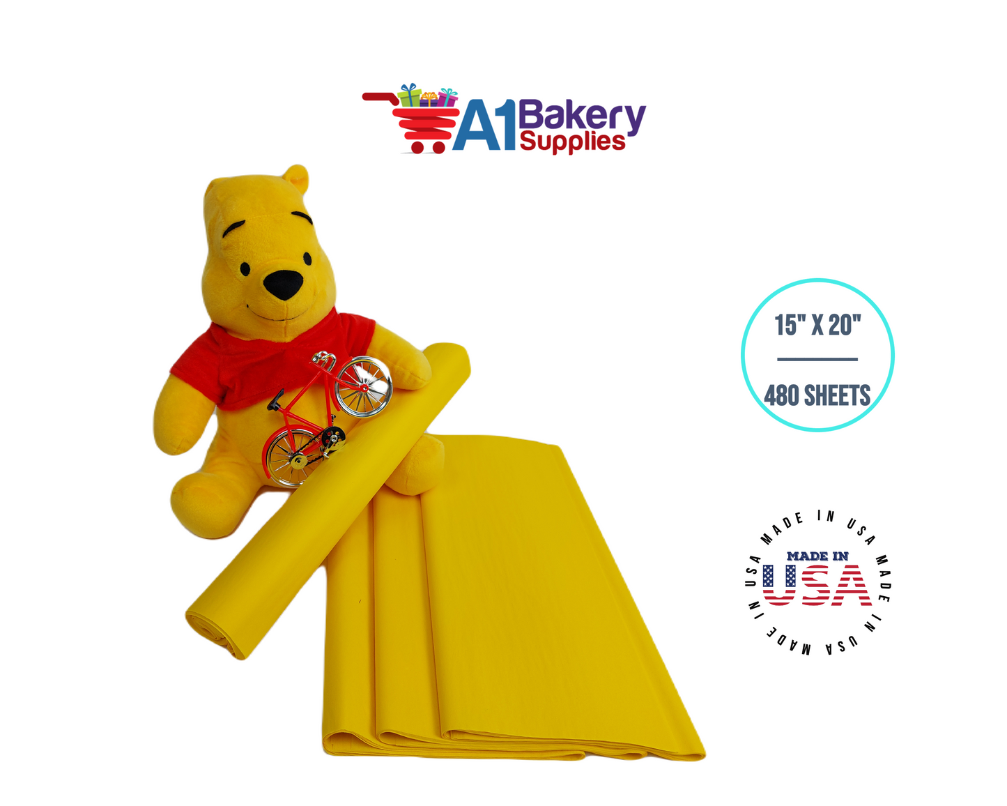 Dandelion Tissue Paper Squares, Bulk 480 Sheets, Premium Gift Wrap and Art Supplies for Birthdays, Holidays, or Presents by A1BakerySupplies, Large 15 Inch x 20 Inch