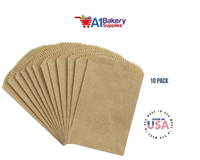 Kraft Brown Flat Paper Merchandise Bags 10 pack by A1 bakery supplies (16x24)