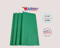 Emerald Green Tissue Paper Squares, Bulk 100 Sheets, Premium Gift Wrap and Art Supplies for Birthdays, Holidays, or Presents Large 15 Inch x 20 Inch