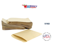 Kraft Brown Flat Paper Merchandise Bags 10 pack by A1 Bakery supplies (14.75x18)