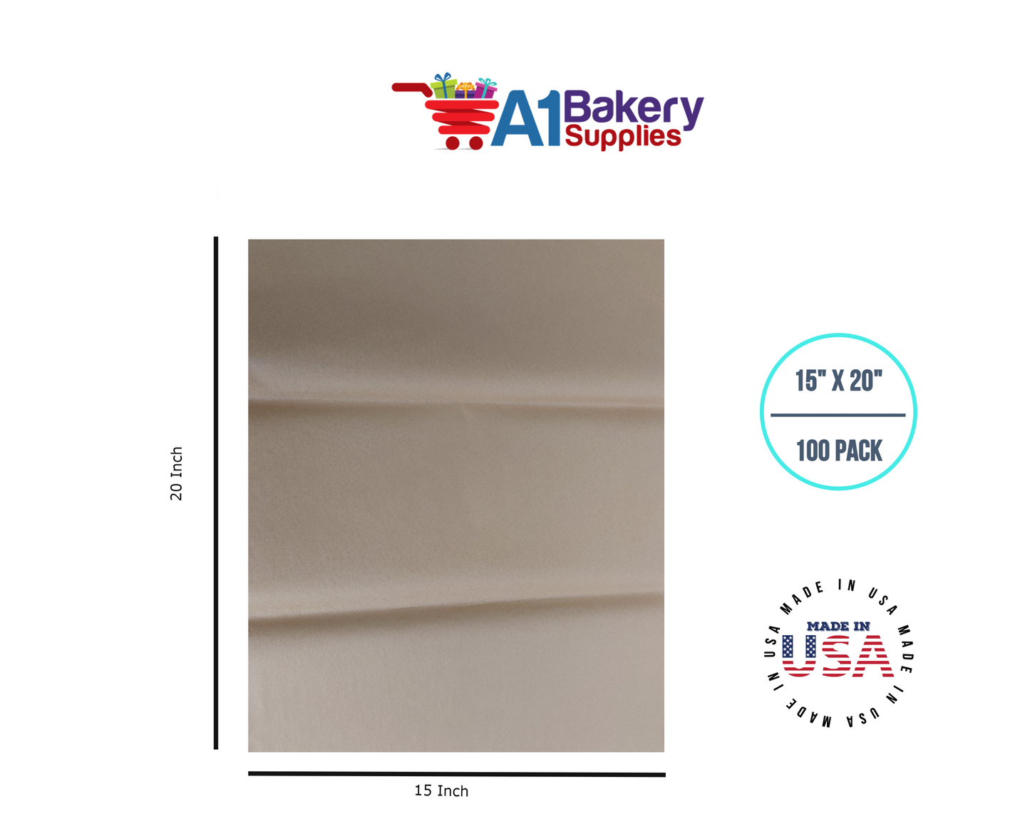 Acid-Free Tissue Paper - 100 Sheets 15 Inch x 20 Inch Ph Neutral