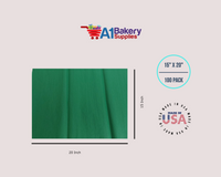 Emerald Green Tissue Paper Squares, Bulk 100 Sheets, Premium Gift Wrap and Art Supplies for Birthdays, Holidays, or Presents Large 15 Inch x 20 Inch