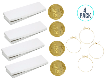 4 Pack Gold Strings Thank You Gift Tags