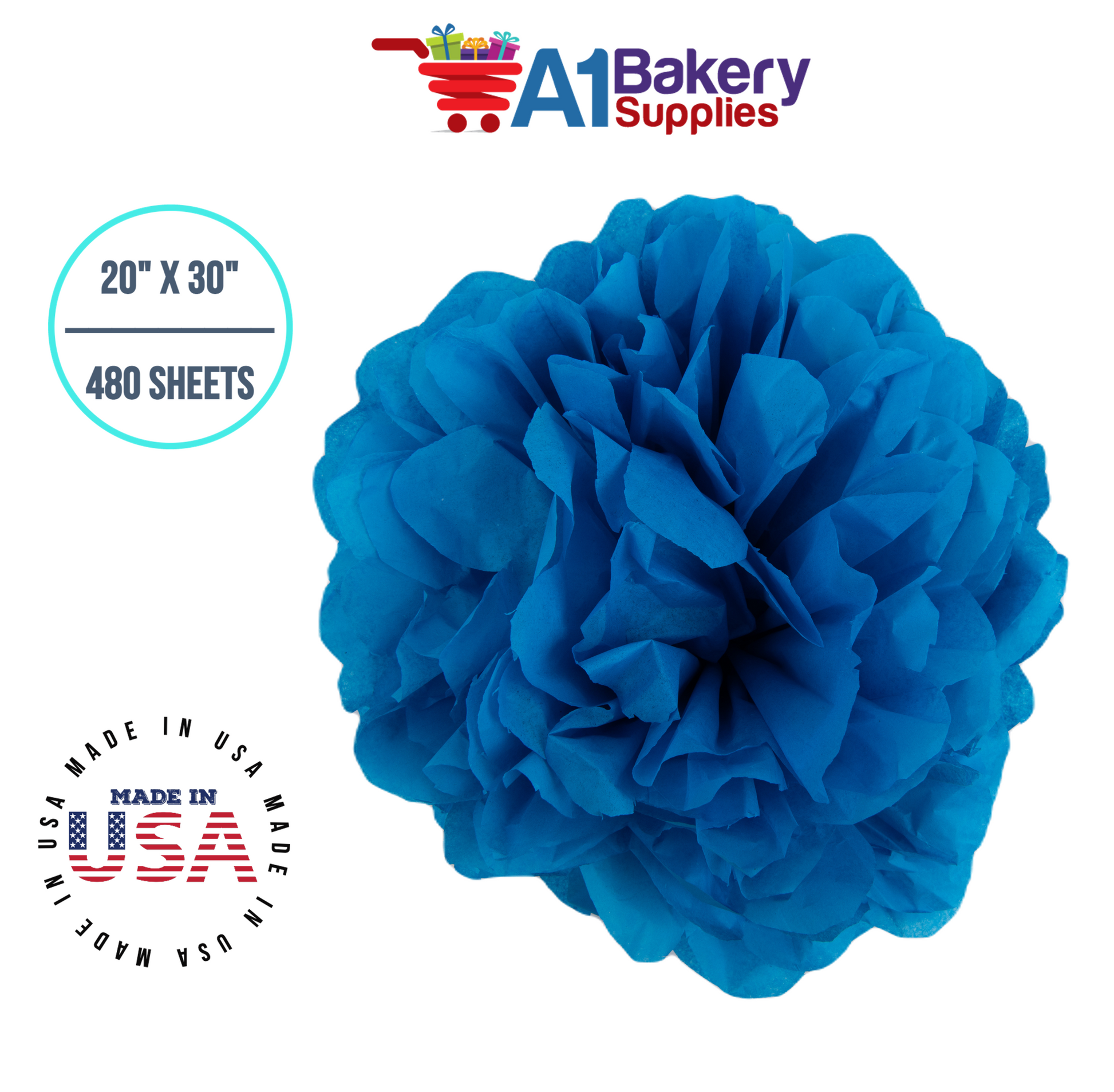 Brilliant Blue Tissue Paper