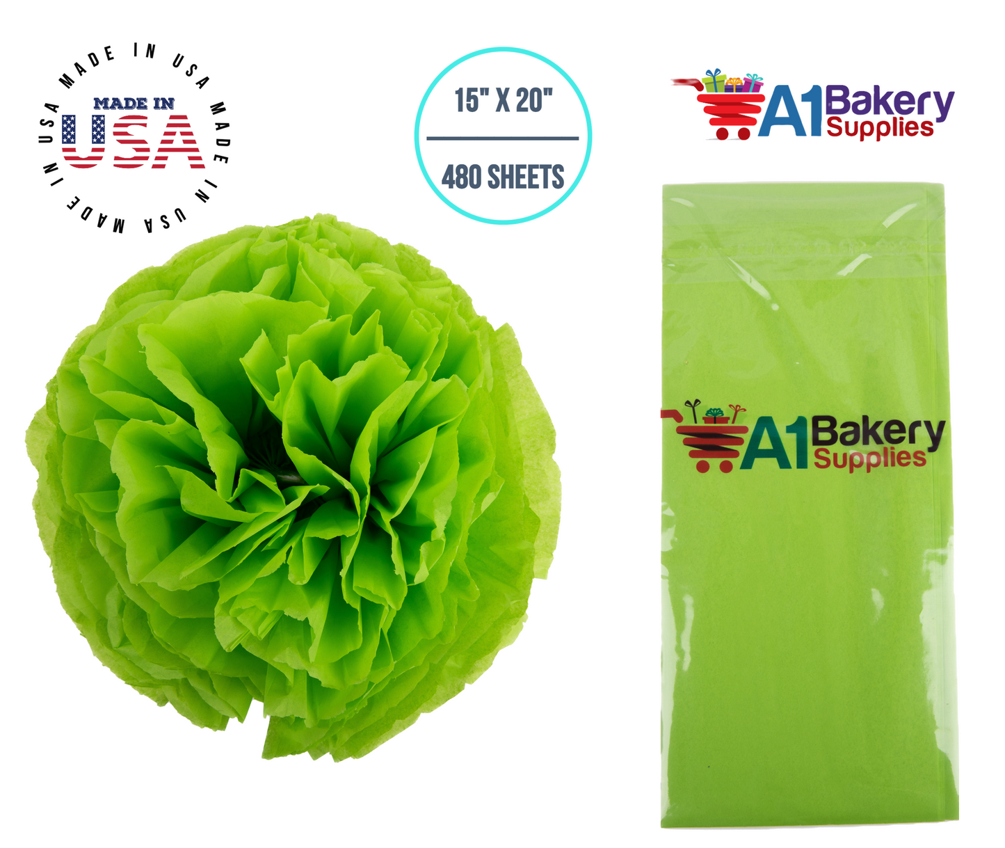 Bright Lime Tissue Paper
