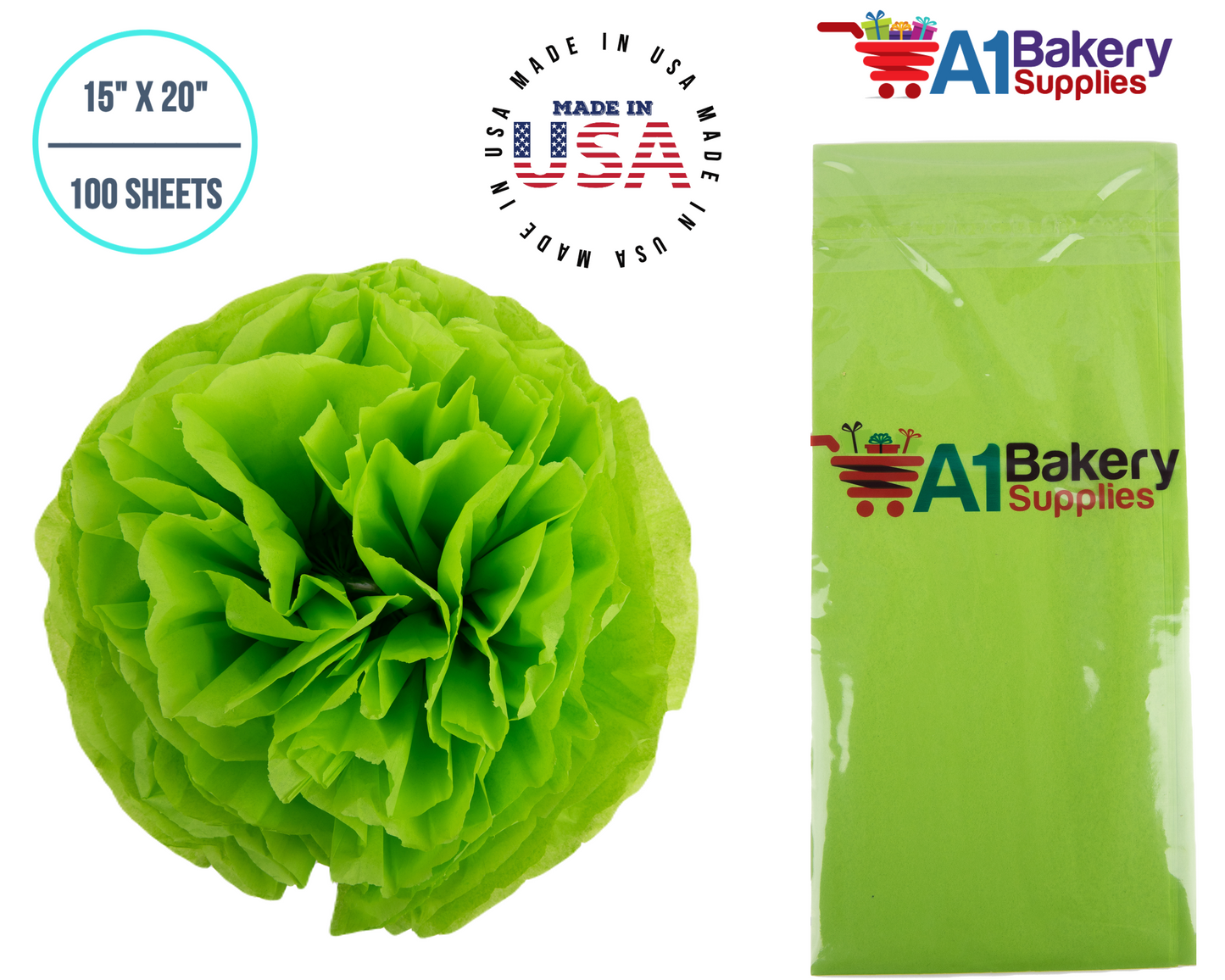 Bright Lime Tissue Paper