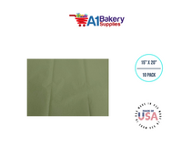 Sage Tissue Paper Squares, Bulk 10 Sheets, Premium Gift Wrap and Art Supplies for Birthdays, Holidays, or Presents by A1BakerySupplies, Small 15 Inch x 20 Inch
