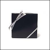 Black Jewelry Gift Boxes 4 pack with Silver Stretches Pre-tied Bracelet Gift Box with Silver Strings with Filler