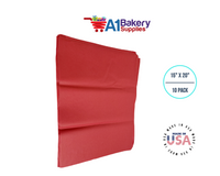 Red Tissue Paper Squares, Bulk 10 Sheets, Premium Gift Wrap and Art Supplies for Birthdays, Holidays, or Presents by A1BakerySupplies, Large 15 Inch x 20 Inch