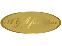 A Gift for You Foil Gold on Gold Seals 2-1/2x15/16" 20 Labels