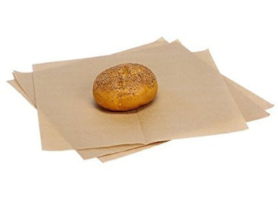 A1 Bakery Supplies 100 Pack Food Basket Liner BBQ Basket Liner Wax Coated Deli Wrap Sandwich Wrap Brown Color