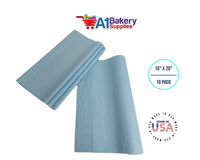Light Blue Tissue Paper Squares, Bulk 10 Sheets, Premium Gift Wrap and Art Supplies for Birthdays, Holidays, or Presents by A1BakerySupplies, Small 15 Inch x 20 Inch