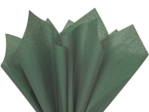 High Quality Gift Wrap Color Tissue Paper - Premium Quality Paper Made in USA 15 Inch x 20 Inch - 100 Sheets per Pack (Dark Green)
