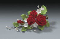 RED Roses-5 Inch Wedding in Gum Paste Cake Decoration